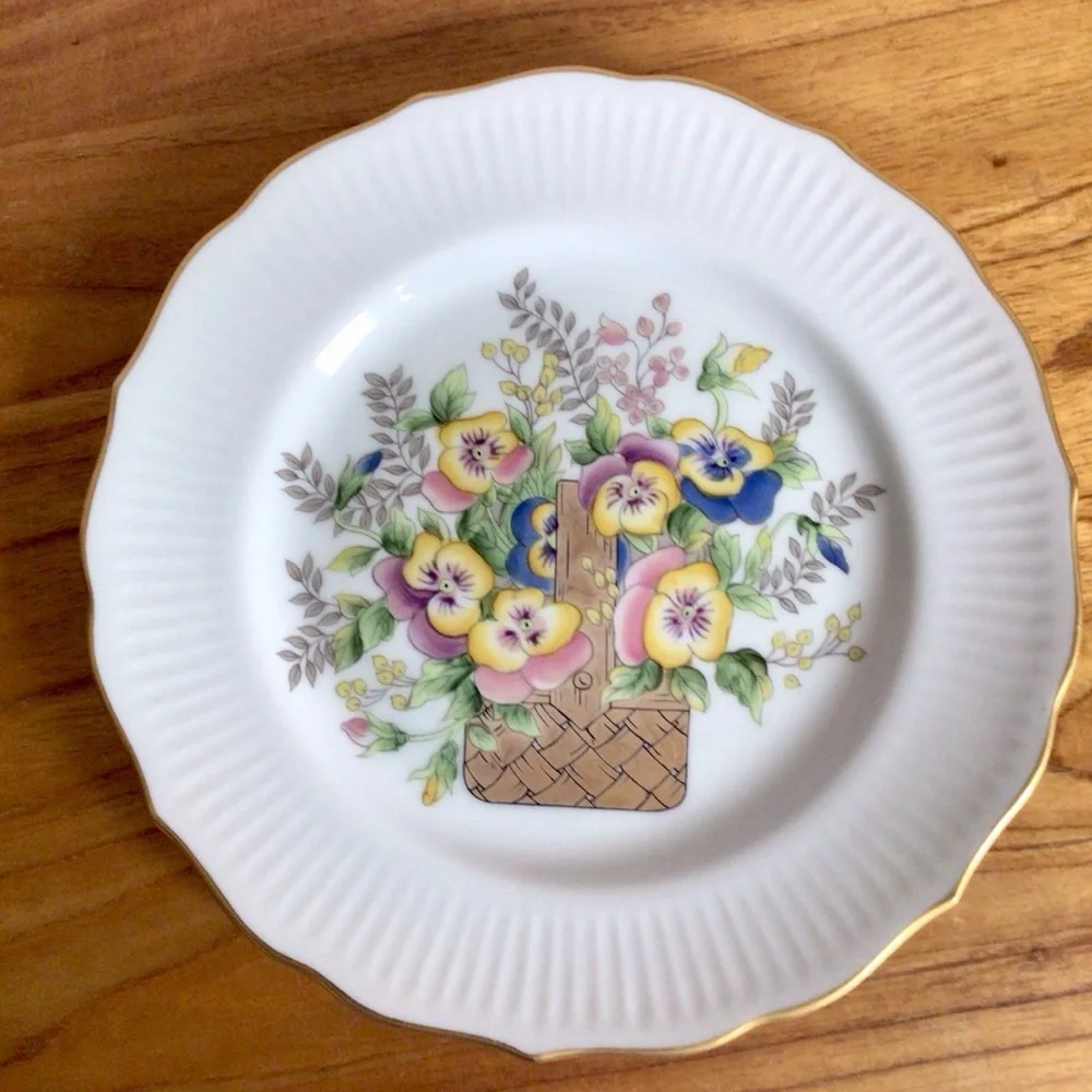 Vintage RFB for Tastesetter Golden Bouquet Plates - Set of 2